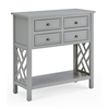 Alaterre Furniture 32 W, 14 L, 32 H, Pine with Composite Wood Top, Gray ANCT1040